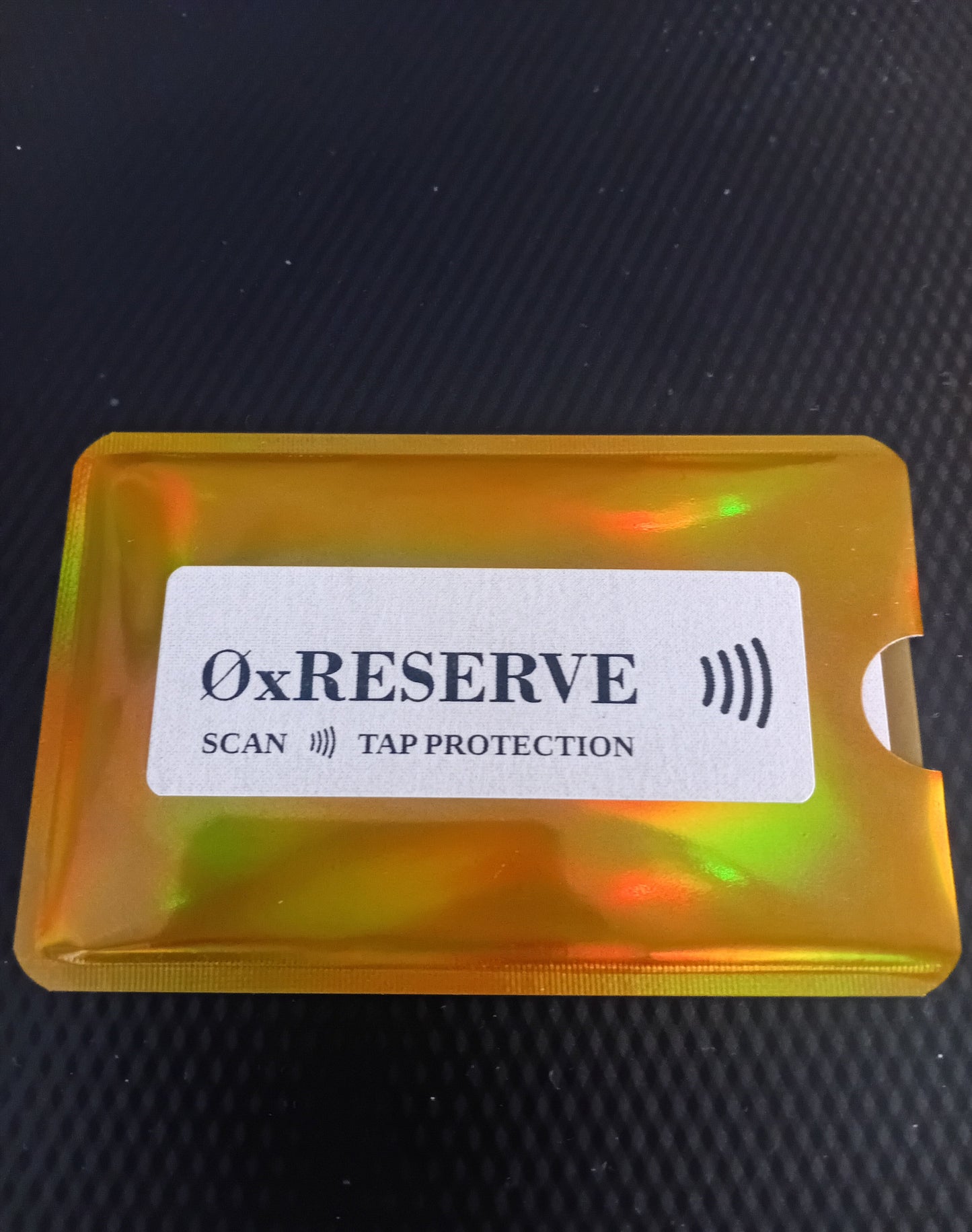 Ox Reserve product packaging with a reflective label